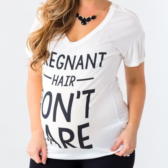 Pregnant Hair Don’t Care Shirt - Picture 2 of 8